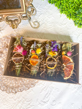 Load image into Gallery viewer, Smudge Stick With Flowers, Home Cleansing, Calming Gifts Women, Witchy Accessories, Meditation Altar, Citrus Smudge Sticks

