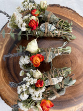 Load image into Gallery viewer, Smudge Stick With Flowers, Home Cleansing, Calming Gifts Women, Lavender Smudge Stick, Witchy Accessories, Meditation Altar, Energy Clearing
