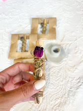 Load image into Gallery viewer, Smudge Stick with Rose , Palo Santo, Rosemary Herbal Wand
